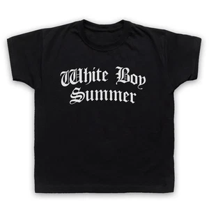 White Boy Summer Hip Hop Rap Funny Slogan Childrens Kids T-Shirt All Cols - Picture 1 of 20