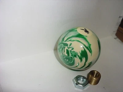 PLAYBOY Marbled Green & White #3  Custom Shift Knob  2 1/4" All Vehicle Types - Image 1 of 2
