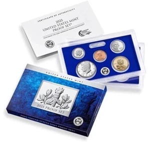 2025-S US Mint Proof Set 10 Coin Set with COA Includes Last Year Lincoln Penny - Picture 1 of 5