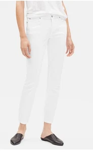 Eileen Fisher Petite 16P weiße schmale Knöcheljeans neu mit Etikett $ 178 Hose Bin-O - Bild 1 von 11