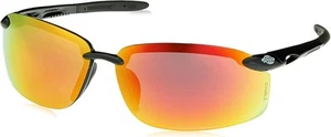 Red Mirror Lens Safety Glasses With Rubber Nosepiece Ansi Z87.1 Protection - Picture 1 of 4