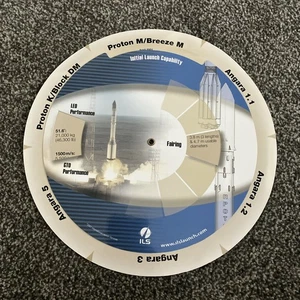 Initial Launch Capability ILS Space Rocket Dial Wheel Proton K/Block DM Angara - Picture 1 of 9