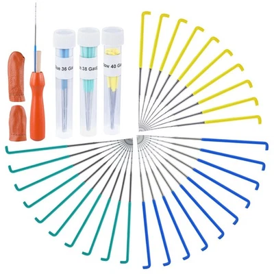30 piezas agujas de fieltro de lana, 3 colores, calibre 36-40, kit de herramientas codificadas por colores con... Foto 1 de 4