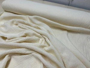 Plain cream Cheese Cloth voile material baby blanket fabric 150cms wide - Picture 1 of 5