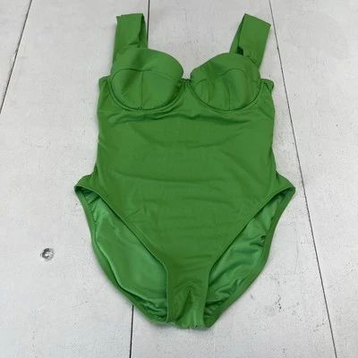 Kate Spade Green Underwire Shirred One Piece Swimsuit Women's Size Large - Image 1 of 4