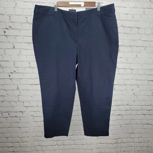 Nuevo con etiquetas Pantalón Talbots Azul Marino Perfecto Pierna Delgada Tiro Alto Talla 16W (37x26.5) - Imagen 1 de 13