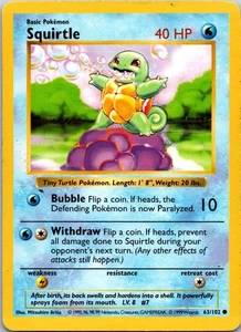 Juego Base Común Squirtle (Sin Sombras) 063/102 - Imagen 1 de 2