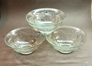 4 Pc. Set Vintage Anchor Hocking Duets 6-1/2 Inch Salad Dessert / Snack Bowl - Picture 1 of 6