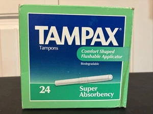Vintage 1991 Tampax Tampons Super 20 Stück Open Box Film Requisite - Bild 1 von 5