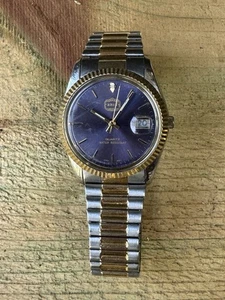 Reloj de cuarzo Brut vintage para hombre esfera negra correa elástica - Imagen 1 de 7