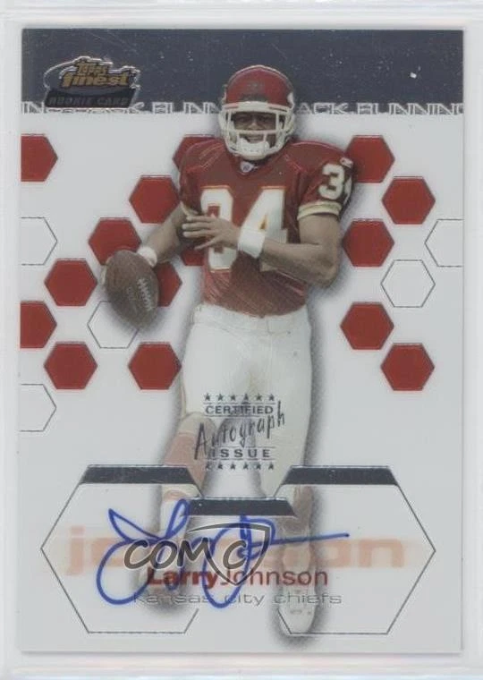 2003 Topps Finest Rookie Auto /999 Larry Johnson #125 Rookie Auto RC - Image 1 of 2