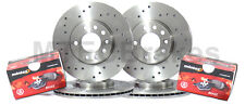 Mercedes CL500 C215 00-07 Drilled Only Front Rear Brake Discs & Mintex Pads