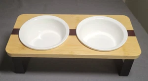 Erhöhter Katzen Keramik Näpfe Ständer für Futter und Wasser, kleiner Hund, Anti Erbrechen. - Bild 1 von 9