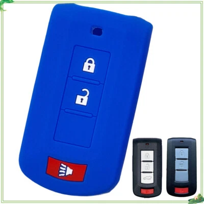 3 Button Silicone Car Key Fob Cover Case For Mitsubishi Eclipse Outlander Foto 1 de 4