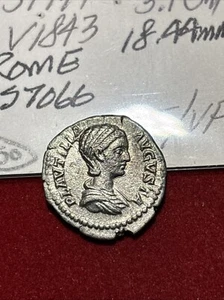 202-205 AD Roman Empire Plautilla Wife Of Caracalla  Silver Denarius - Picture 1 of 7
