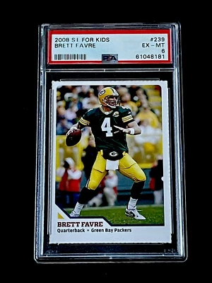 BRETT FAVRE RARE Sports Illustrated for Kids SI FOOTBALL LEGEND GB Packers PSA 6 - Image 1 of 2