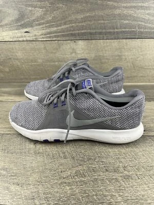 Womens Nike Flex Trainer 8  Gunsmoke  Metallic Silver Size 12 - Image 1 of 4