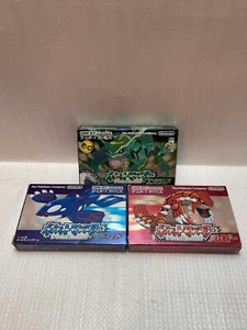 Pokemon Ruby Sapphire Emerald Nintendo Game Boy Advance GBA Pocket Monster set - Picture 1 of 11
