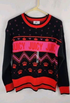 Suéter Pullover Juicy By Juicy Couture Para Mujer Cuello Redondo Manga Larga Mediano Nuevo Foto 1 de 4