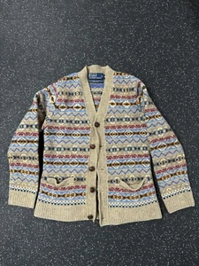 Cardigan da donna polo Ralph Lauren Azteco lavorato a mano in lana taglia media eccellente - Foto 1 di 6