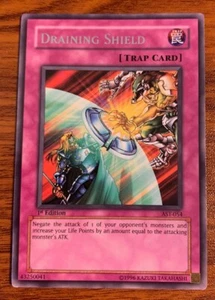 2004 Yu Gi Oh Ancient Sanctuary Draining Shield #AST-054 1st Edition Used - Picture 1 of 2