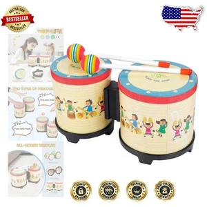 Durable Toddler Bongo Drum Set – 5" & 6" Kids Percussion Instruments Gift - Picture 1 of 9
