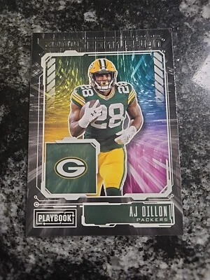 2021 Panini Playbook - Zoning Commission SP Incert #ZC-AJD - AJ Dillon Packers  - Image 1 of 4
