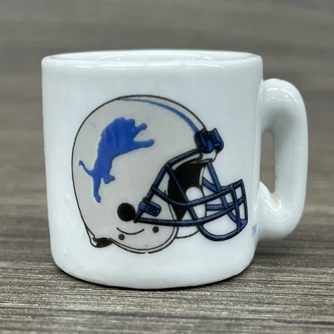 DETROIT LIONS VINTAGE NFL FOOTBALL 1" MINI COFFEE CUP CERAMIC MUG Cover