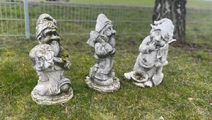 3 x WICHTEL ZWERG TROLL FANTASYFIGUR STEINGUSS GEBRAUCHT FROSTFEST GARTEN - Bild 1 von 1