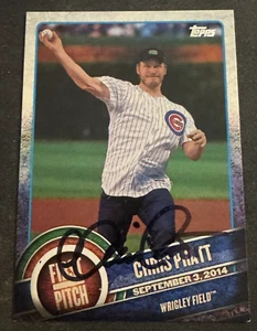 CHRIS PRATT CHICAGO CUBS SIGNED CARD - AUTOGRAPHED - Picture 1 of 1
