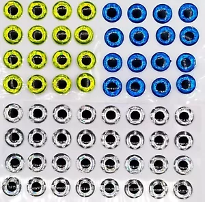 3D Fischaugen, Silber, Blau, Grün, Angelvorrichtung 5 mm, 7 mm, 10 mm, 12 mm, 14 mm, 16 mm - Bild 1 von 22
