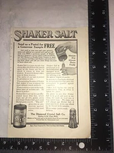 Anuncio impreso Shaker Salt Diamond Crystal Salt Co. 1907 - Imagen 1 de 2