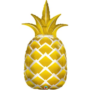 Qualatex Golden Piña Luxe Luau Fiesta de Verano Dorado 44" Jumbo Foil Globo - Imagen 1 de 1
