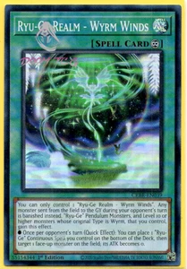 Yugioh! Ryu-Ge Realm - Wyrm Winds CRBR-EN039 (SR) 1° Edizione "Ryu-Ge Deck Support" - Foto 1 di 1