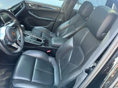 16 PORSCHE MACAN S 95B COMPLETE FRONT REAR BLACK LEATHER SEAT W/ DOOR PANELS - Image 1 of 4