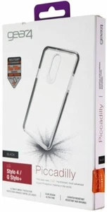 Gear4 Piccadilly Series Hard Case for LG Stylo 4 & (Q Stylo+) - Clear/Black - Picture 1 of 3