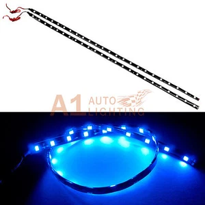 2x NUEVAS 60cm/24" Azul Waterprof Tiras LED Flexibles 5050 Alta Potencia Brillante - Imagen 1 de 4