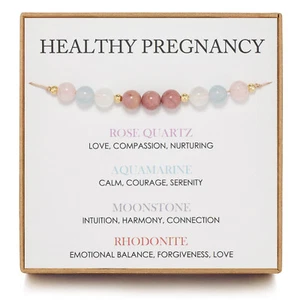 Gift for Mummy To Be Crystal Bracelet Healthy Pregnancy Present with Gift Card - Picture 1 of 10