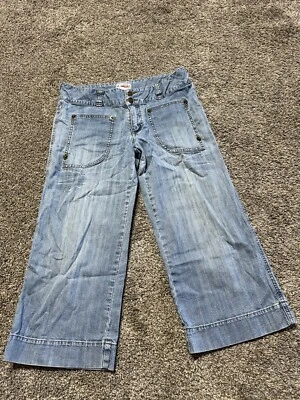 Vintage Roper Women's Jeans Size 9 Blue Denim Capri Inseam 22 Western Wide Leg  - Image 1 of 4