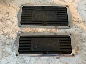 2 piezas de barco Century vintage herrajes almohadillas escalonadas marcos cromados con inserciones de goma - Imagen 1 de 8