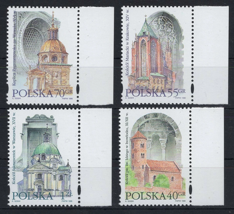 Poland - Cathedrals Architecture - timbres - stamps - MNH** - M103 - Image 1 of 1