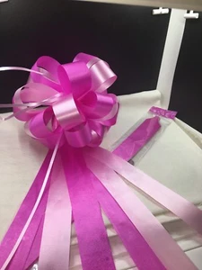 Arco grande rosa profundo 17 cm boda coche decoraciones regalo envoltura fiesta floristería - Imagen 1 de 5