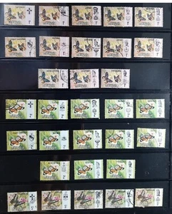 MALAYSIA (13 STATES) 1971 BUTTERFLIES USED STAMPS COMPLETE SET - Picture 1 of 3
