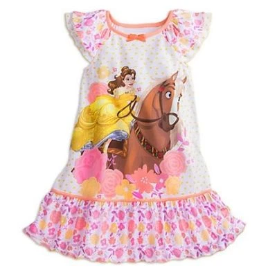 Disney Store Belle Horse Nightgown Nightshirt Sleepwear Beauty and the Beast 7/8 - Image 1 of 2