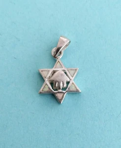 ~ STAR OF DAVID / With OPAL STONE - Large Pendant / PRE OWNED / NEW - Picture 1 of 5