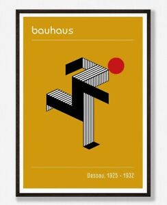 Bauhaus Poster, Abstract Wall Art, Running Man Poster, Modern Art, Minimalist