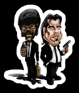 Pulp Fiction Samuel L Jackson John Travolta 3.5 inch Decal Glossy Vinyl Sticker - Picture 1 of 1