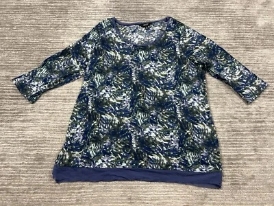 Top informal Simply Vera Wang para mujer 0X multicolor manga 3/4 poliéster Foto 1 de 4