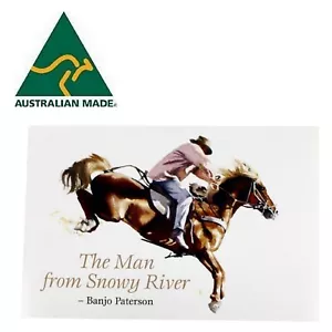 Greeting Gift Card Australian Made Banjo Paterson The Man From Snowy River Horse - Picture 1 of 4