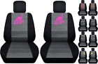 Fits Ford fiesta front car seat cover black charcoal frog cat owl dragonfly...
